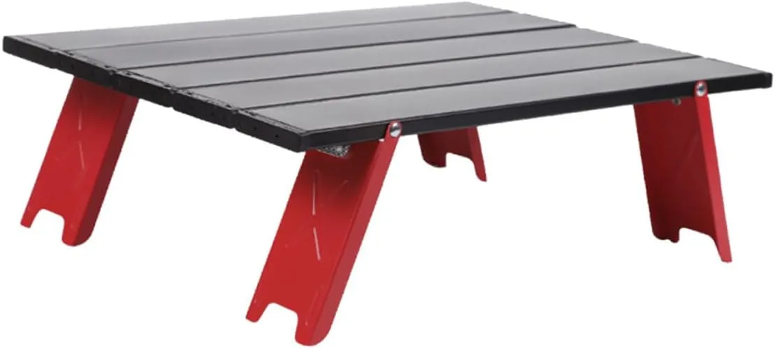 KESYOO Foldable Picnic Table Folding Tables Aluminum Alloy Red