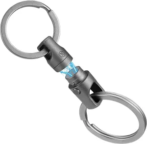 KeyUnity KA45 Titanium Quick Release Keychain, Magnetic Keychain For Car Keys-360 ° Rotatable