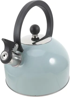 KICHOUSE Camping Kettle 2.5l Compact Stainless Steel Tea Pot Cordless Gas Stove Fast Boil Loud Whistle Ideal for Outdoor Activities