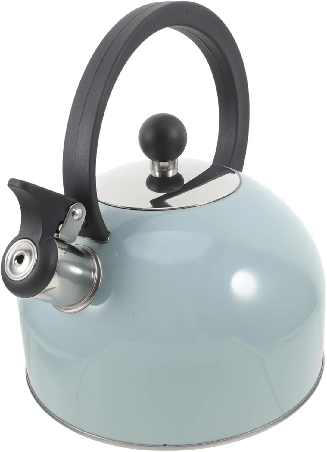 KICHOUSE Camping Kettle 2.5l Compact Stainless Steel Tea Pot Cordless Gas Stove Fast Boil Loud Whistle Ideal for Outdoor Activities