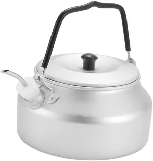 KICHOUSE Whistling Outdoor Kettle Camping Cookware 0.9l Stainless Steel Tea Pot