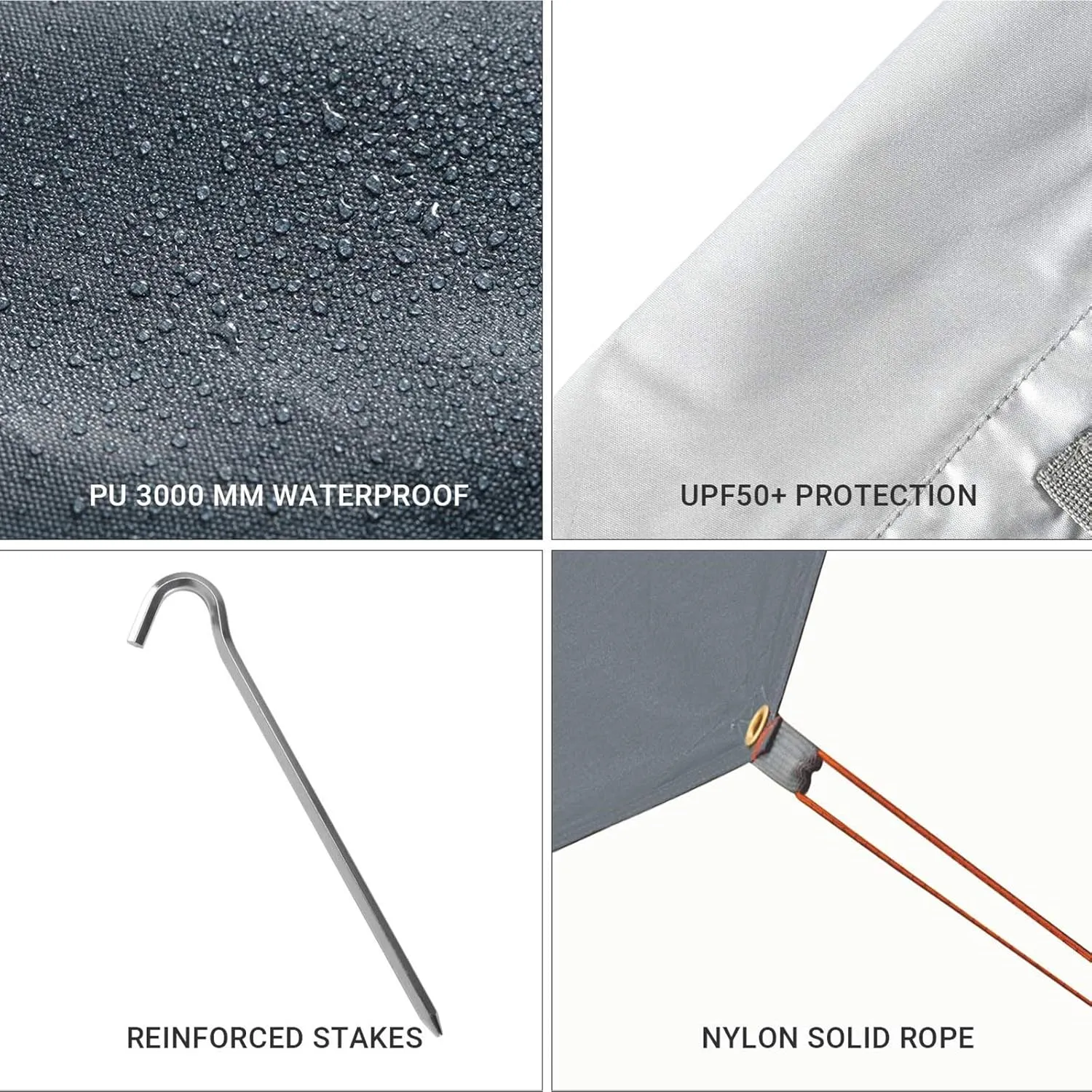 KingCamp Camping Tarp UPF50  Lightweight Tent Tarp Hammock Shade for Camping Trips, Fishing, or Picnics Portable Waterproof
