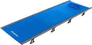 KingCamp Folding Camping Cots for Adults Heavy Duty, Sleeping Cot for Indoor & Outdoor Use, Portable Collapsible Camping Bed, Ultralight with Pillow and Storage Bag Support 265 Lbs