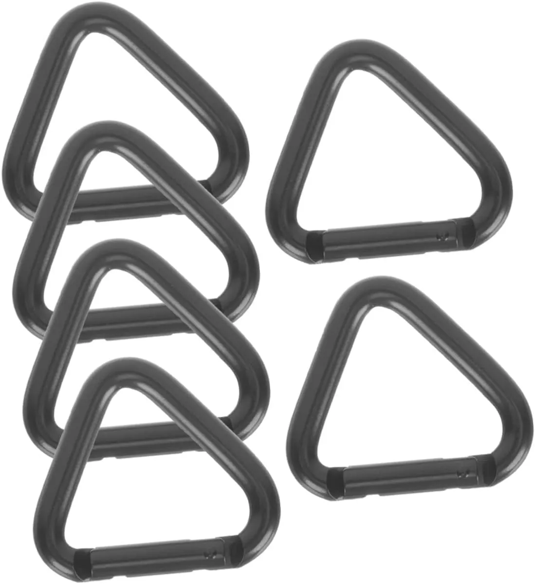 Kisangel 12 Pcs Triangle Carabiner Heavy Duty Hook Outdoor Hooks Carabiner for Keys Triangle Locking Carabiner
