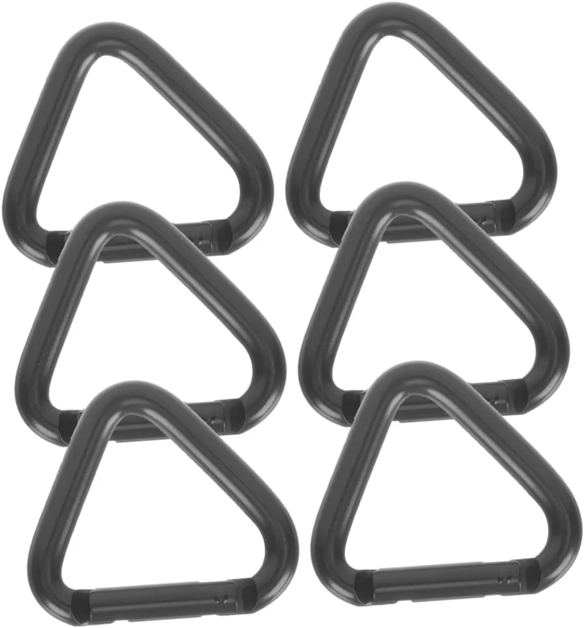 Kisangel 12 Pcs Triangle Carabiner Heavy Duty Hook Outdoor Hooks Carabiner for Keys Triangle Locking Carabiner