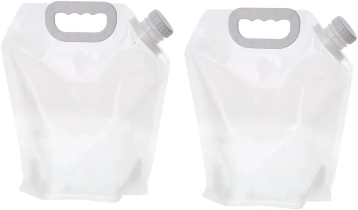 Kisangel 2sets Collapsible Water Bags Portable Outdoor Water Storage for Camping Hiking and Travel Convenient Folding Design 2pcs*2