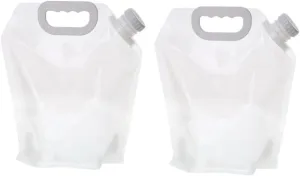 Kisangel 2sets Collapsible Water Bags Portable Outdoor Water Storage for Camping Hiking and Travel Convenient Folding Design 2pcs*2