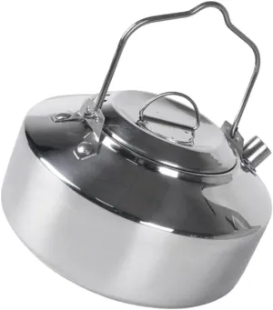 Kisangel Stainless Steel Water Kettle Portable Outdoor Teapot for Camping Wear-resistant Design Stovetop Safe Cookware for Tea and Water Lightweight and Ergonomic Handle