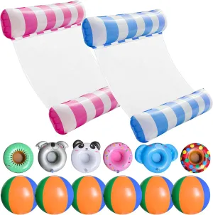 Kleeblatt Hammock Pool Floats Adult - Pool Drink Holder - Beach Balls - Beach Vacation Essentials