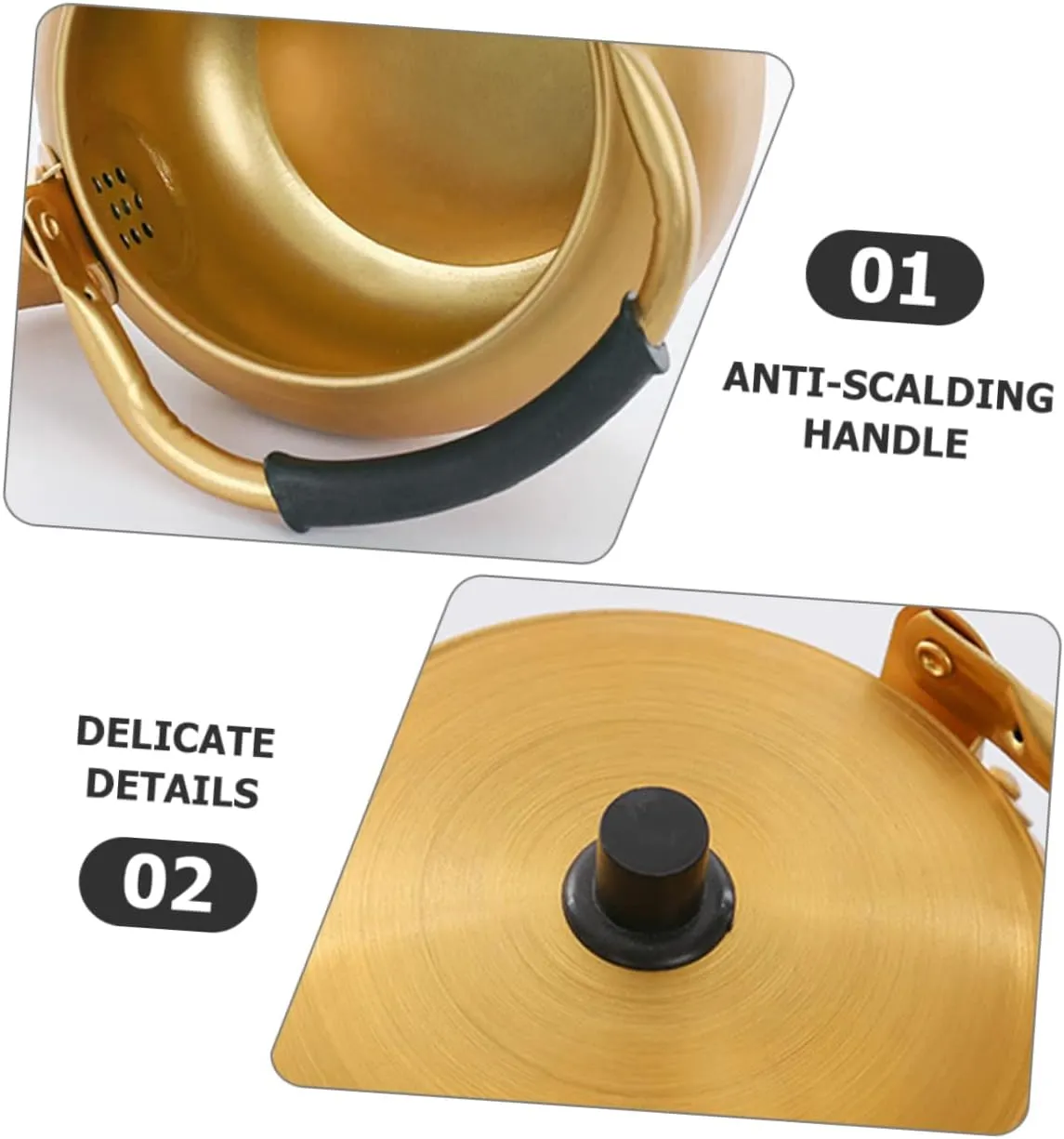 Korean Style Aluminum Kettle Pot Metal Water Boiler Small Stovetop Kettle Easy to Fill Quick Boil