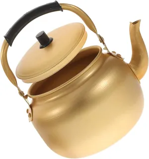 Korean Style Aluminum Kettle Pot Metal Water Boiler Small Stovetop Kettle Easy to Fill Quick Boil