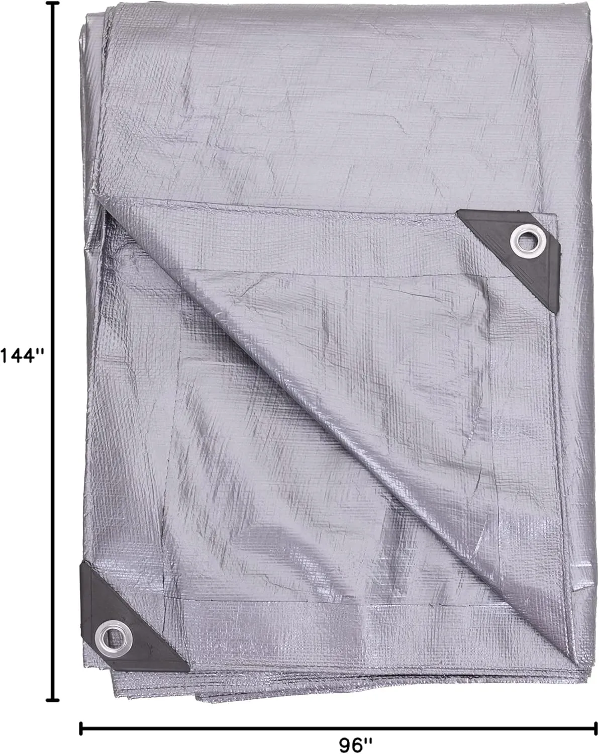 Kotap 8 x 12 Ft. Heavy-Duty Protection/Coverage Tarp, Superior Weave for Greater Longevity, 10-mil Multi-Use, Waterproof, TRS-0812, Silver (1-Pack)