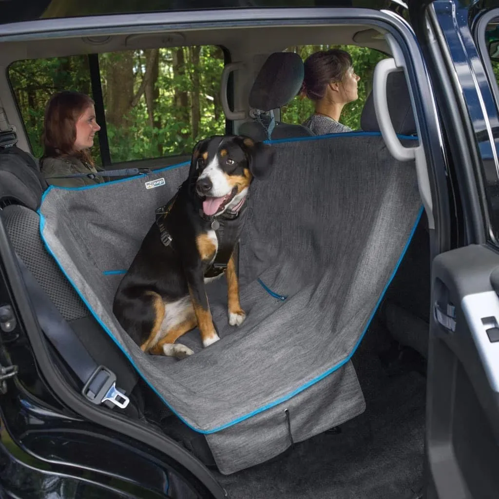 Kurgo Heather Half Hammock, Half Car Seat Cover for Pets, Car Hammocks for Dogs, Water-Resistant, 27.5" Wide (Heather Grey)