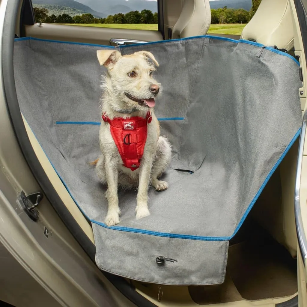 Kurgo Heather Half Hammock, Half Car Seat Cover for Pets, Car Hammocks for Dogs, Water-Resistant, 27.5" Wide (Heather Grey)
