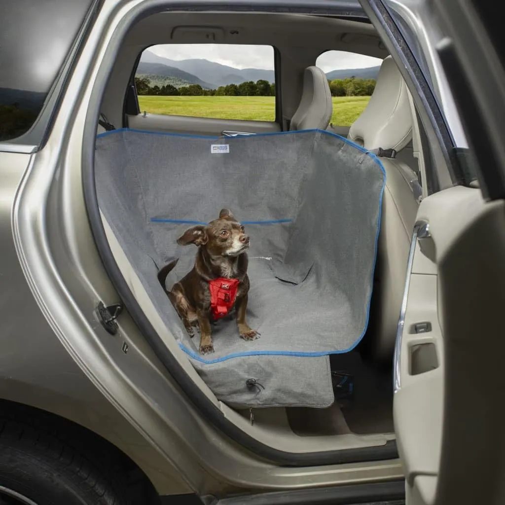Kurgo Heather Half Hammock, Half Car Seat Cover for Pets, Car Hammocks for Dogs, Water-Resistant, 27.5" Wide (Heather Grey)