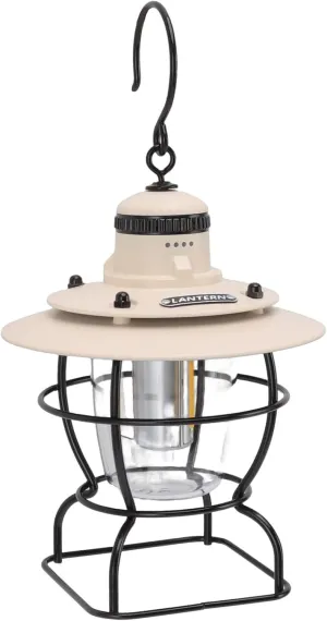 Lantern, Rechargeable Lantern Rechargeable Lamp with LED Indicators Multifunctional Outdoor Portable for Camping (Red Black) (Brown Black) (Cream White)