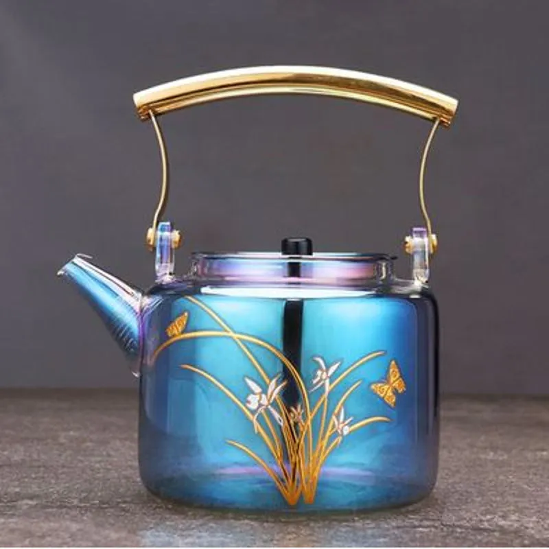 Large Capacity Heat-resistant Glass Colorful Kettle