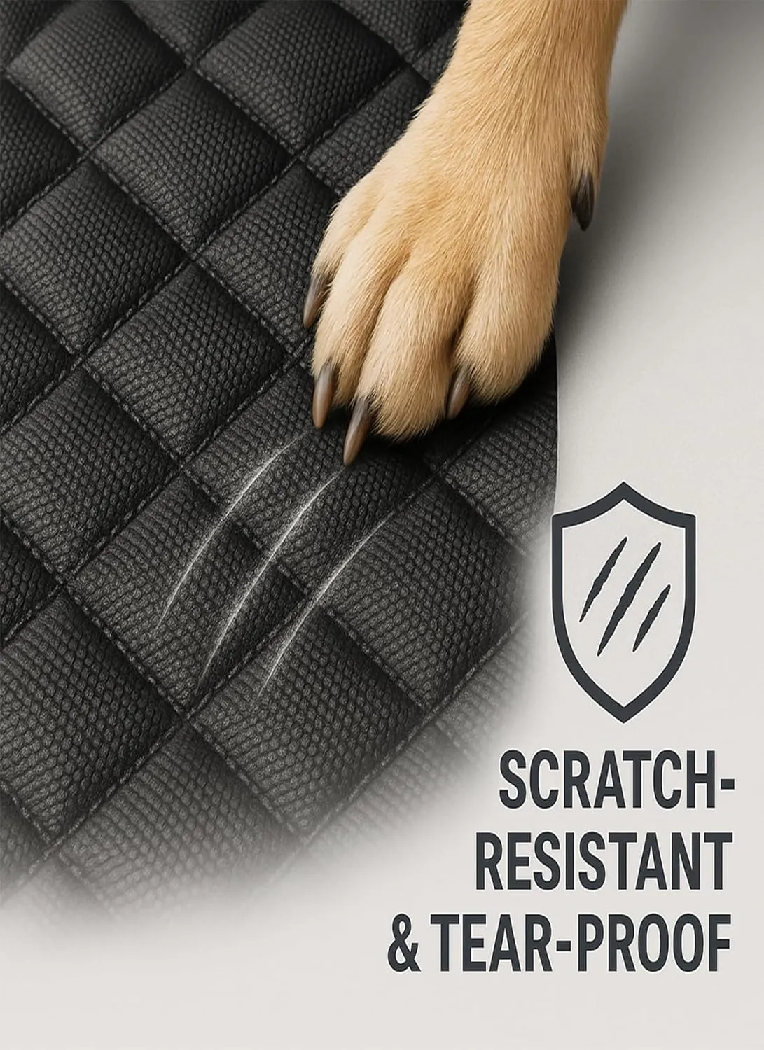 Large SUV, Pickup Truck & Full-Size Dog seat Cover for Backseat– Waterproof, Hammock Pet Seat Protector；Heavy-Duty Hammock Style with Seat Belt，