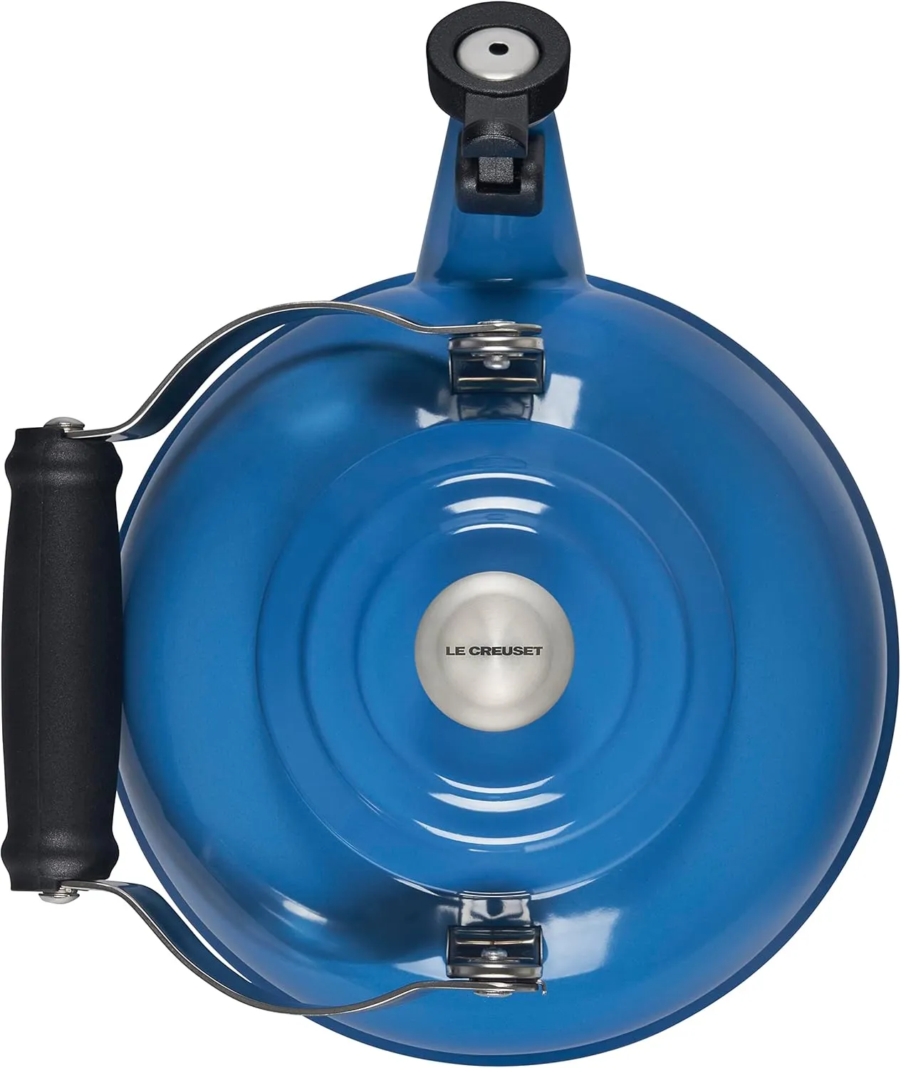 Le Creuset Enamel On Steel Whistling Tea Kettle with Metal Finishes, 1.7 qt., Marseille