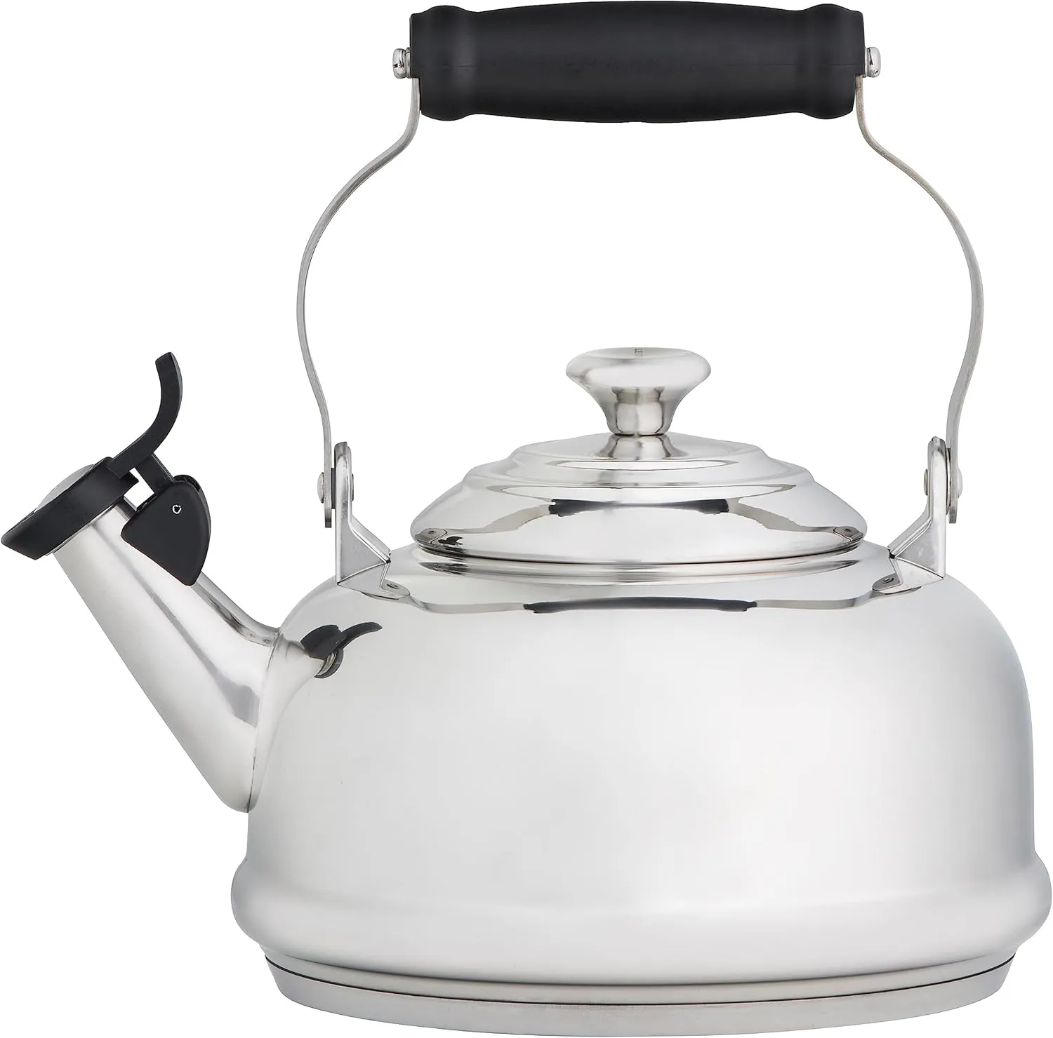 Le Creuset Whistling Tea Kettle with Metal Finishes, 1.2 qt., Stainless Steel