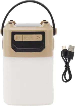 LED Camping Lantern Solar Powered Rechargeable Water Prevent Portable for Outdoor Camping Hiking