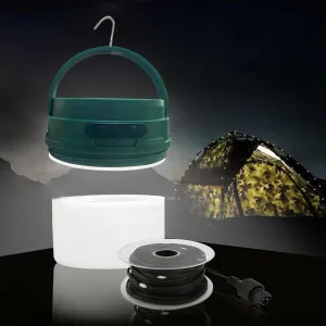 LED Camping Lantern,Camping String Lights, 2 in 1 Outdoor String Lights Portable Camping Lights Solar&USB Chargeable Use for Power Outages Home Hiking（8Lighting Mode/Waterproof）