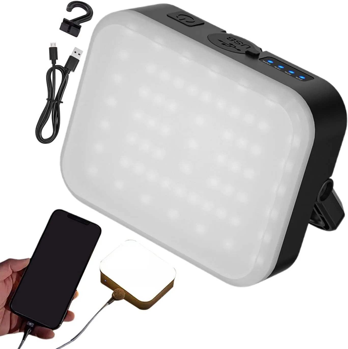 LED Camping Lantern,Multifunctional Outdoor Camp Lamp - Portable LED Camping Lantern, Rechargeable Camping Light, 4 Modes Camping Solar Powered Light