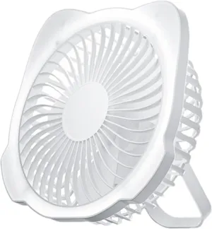 LED Light Camping Fan | Portable Tent Fan Lantern Combo - USB Rechargeable Fan, 5-Speed Camp Fan for Tents, Hiking, Fishing, Sleeping Bags | Rechargeable Camping Fan with Light