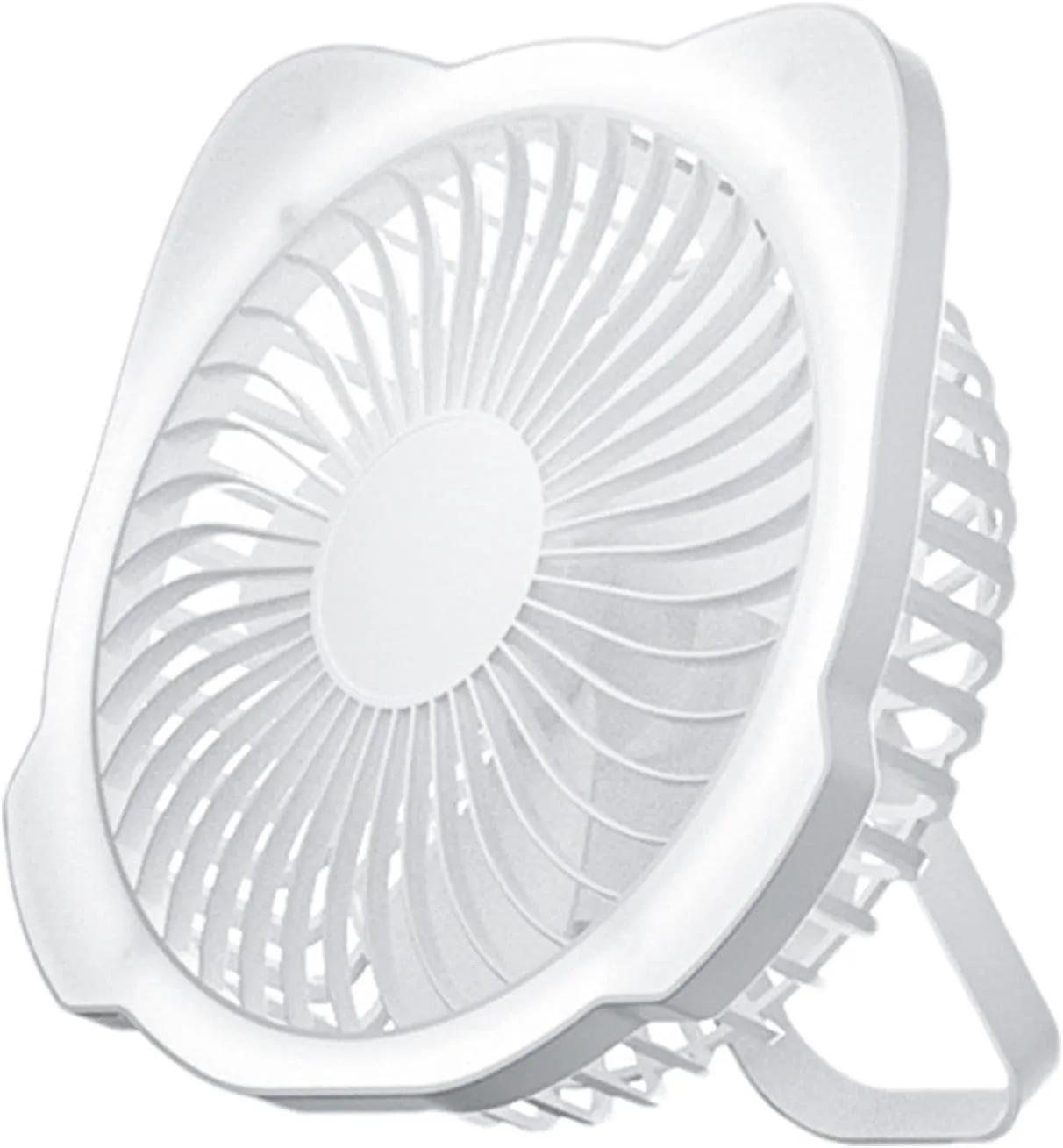LED Light Camping Fan | Portable Tent Fan Lantern Combo - USB Rechargeable Fan, 5-Speed Camp Fan for Tents, Hiking, Fishing, Sleeping Bags | Rechargeable Camping Fan with Light