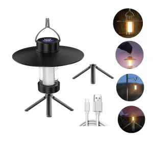 LED Lighting Lantern WaterproofHook Camping Tent Lights USB Charging Led Flashlights Camp SuppliesMagnetic