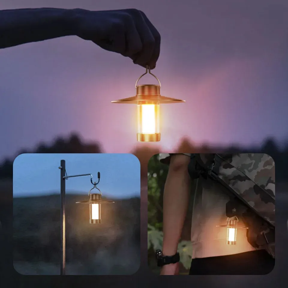 LED Lighting Lantern WaterproofHook Camping Tent Lights USB Charging Led Flashlights Camp SuppliesMagnetic