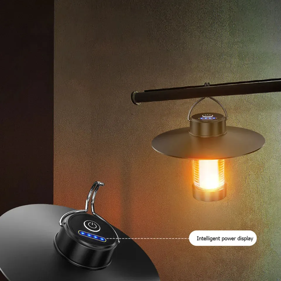 LED Lighting Lantern WaterproofHook Camping Tent Lights USB Charging Led Flashlights Camp SuppliesMagnetic