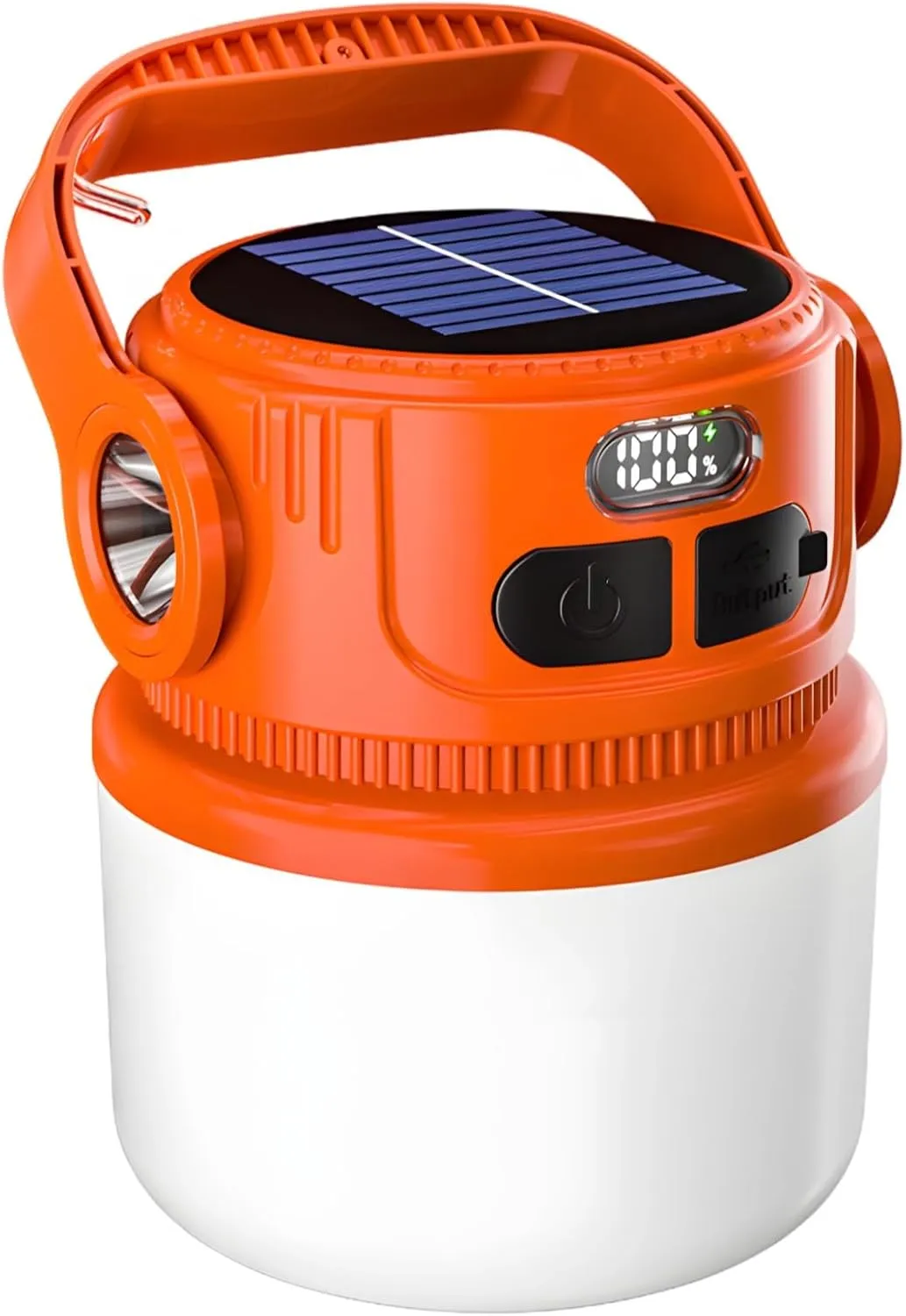 Led Solar Lantern for Camping & Emergencies, Rechargeable with USB & Solar, 6 Light Modes, 360° Coverage