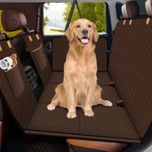 Lekereise Dog Car Seat Cover for Back Seat,Hard Bottom Dog Hammock for Car,Camping Air Mattress (Bronze)