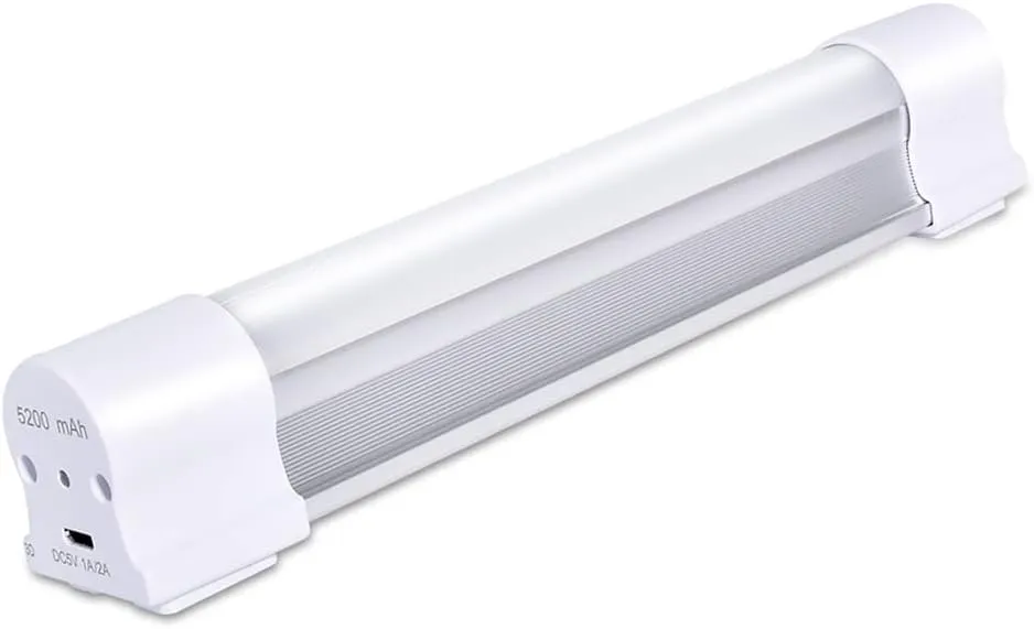 LETOUR Rechargeable Light LED Tube Magnetic Light 4000Lumens 5200mAh 5 Levels Dimming Camping Lantern USB Rechargeable Portable Lights with 2 Magnets Endurance for 60 Hours