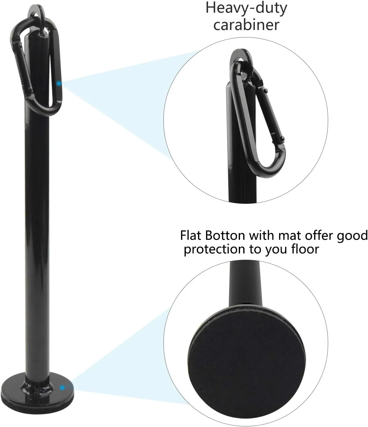 LFJ Weight Loading Pin with Carabiner fit 1 inch and 2 inch Olympic Weight Plate for Cable Pulley System LAT Pulldown