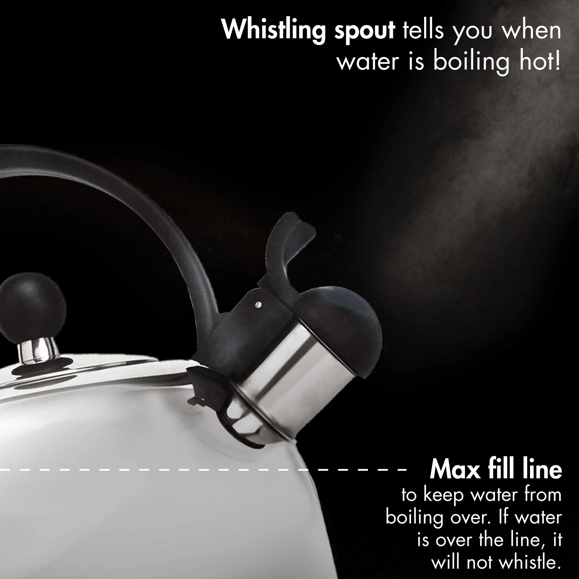 Liberty Kettle, 2.5 Qt, Whistling Spout, Fast To Boil - Primula