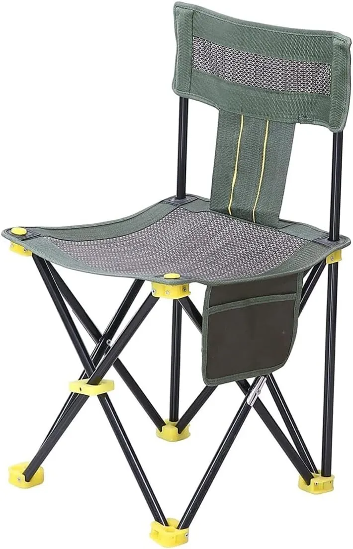Lightweight Camping Chair Breathable Outdoor Mesh Chair Portable Beach Fishing Chair Folding Chair Stool with Side Pocket Portable Storage Outdoor Hiking (Size : 38 * 38cm)
