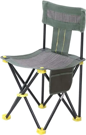 Lightweight Camping Chair Breathable Outdoor Mesh Chair Portable Beach Fishing Chair Folding Chair Stool with Side Pocket Portable Storage Outdoor Hiking (Size : 38 * 38cm)