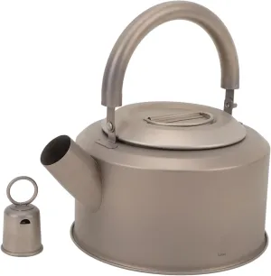 Lightweight Portable 1.2L Ti Camping Kettle with Safety Design, Quick Heating for Gas Stoves and Open Fires, for Everyday or Travel Use
