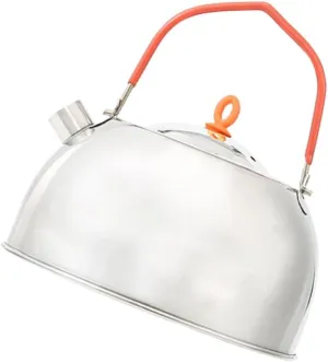 Lightweight Stainless Steel Outdoor Camping Teapot Portable Kettle for Hiking Tea and Coffee Durable Scratch Resistant Design for Indoor and Outdoor Use