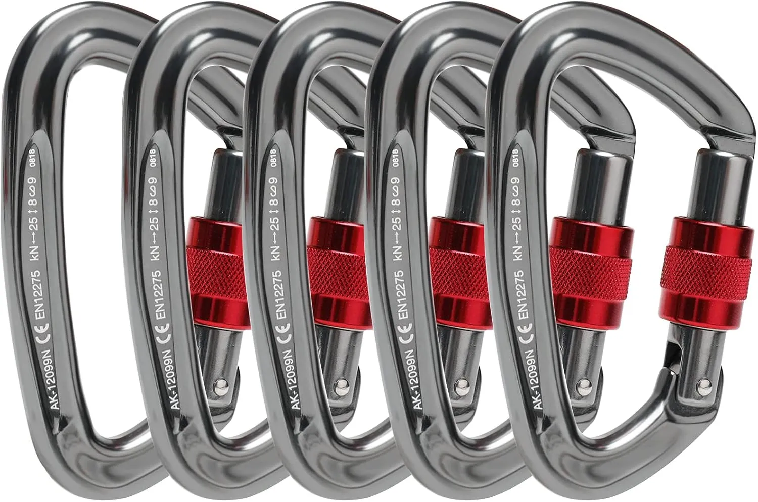 Locking Carabiner - 25kN 5600lb Climbing Carabiner Screw Gate D Shape Carabiner