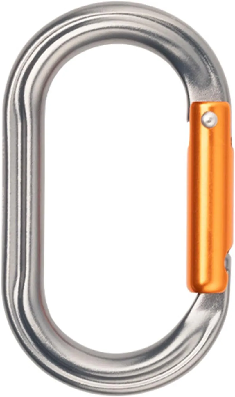 Locking Climbing Carabiner Clip Oval Screw Gate Locking Carabiner for Rock Climbing, Rappelling, and Mountaineering