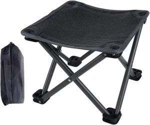 Lounge Deck Chair Ultralight Portable Mini Outdoor Chair Foldable Camping Stool Lightweight Fishing Chair for Hiking Picnic Gardening Beach Backpack with Carrying Bag-4