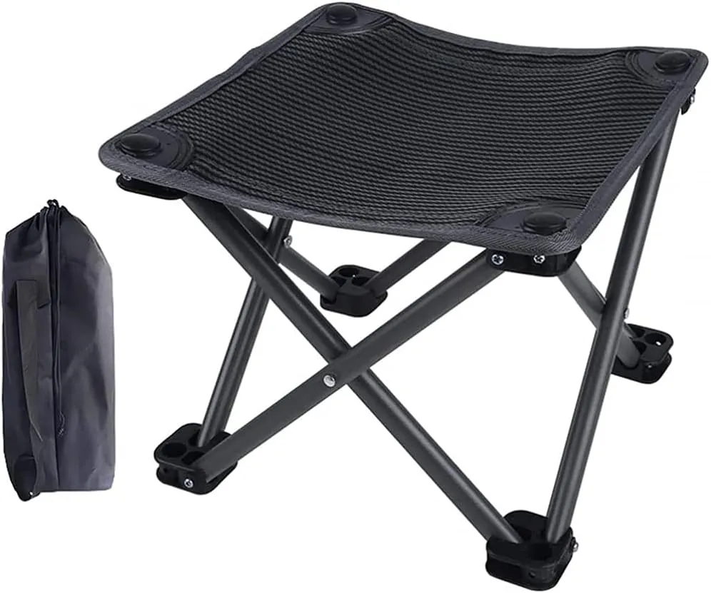 Lounge Deck Chair Ultralight Portable Mini Outdoor Chair Foldable Camping Stool Lightweight Fishing Chair for Hiking Picnic Gardening Beach Backpack with Carrying Bag-4