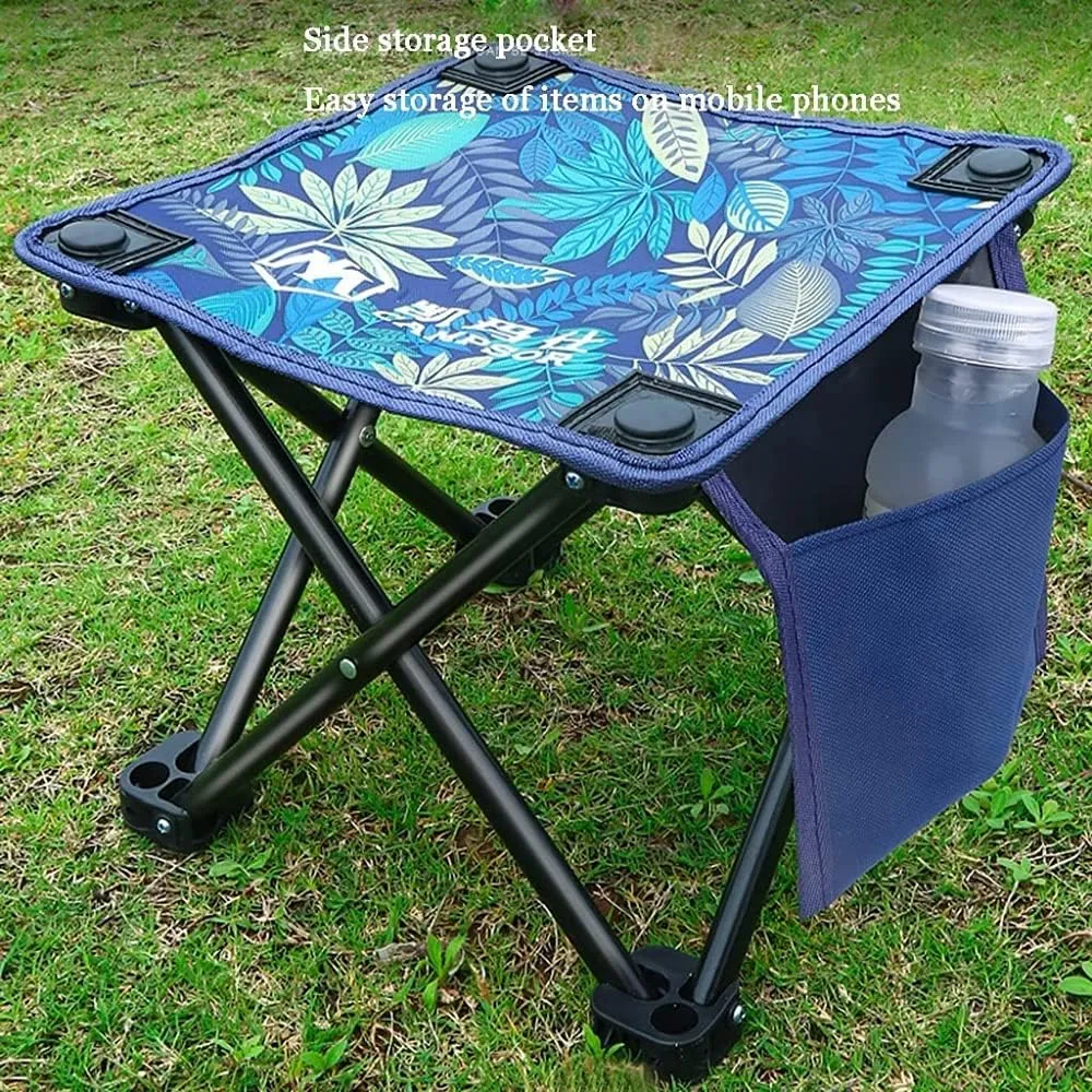Lounge Deck Chair Ultralight Portable Mini Outdoor Chair Foldable Camping Stool Lightweight Fishing Chair for Hiking Picnic Gardening Beach Backpack with Carrying Bag-4