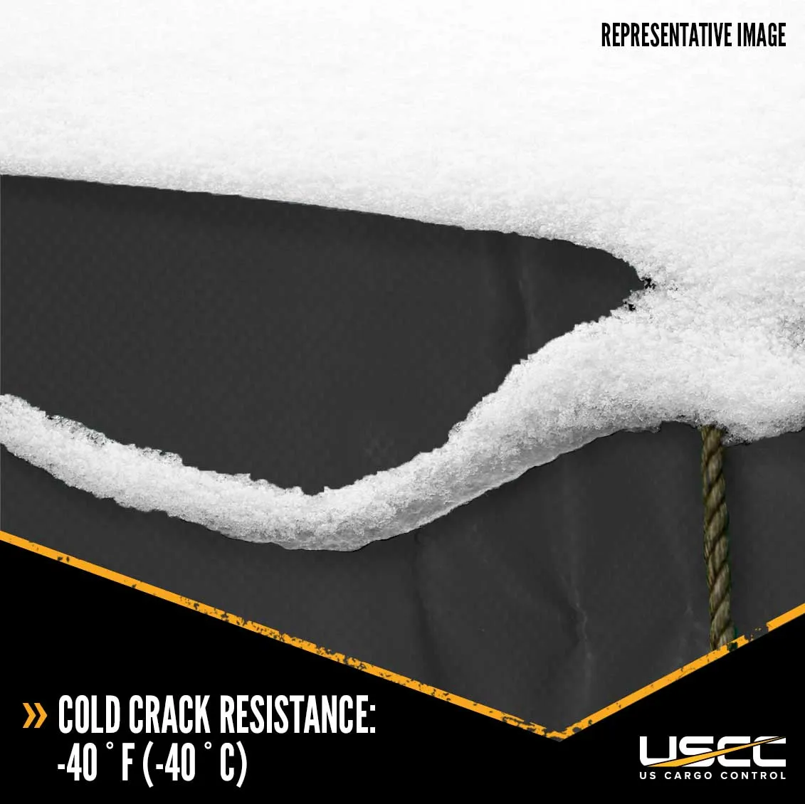Lumber Tarp - 20' x 28' (6' Drop & Flap) - 14 oz./18 oz. Combo Black Tarp