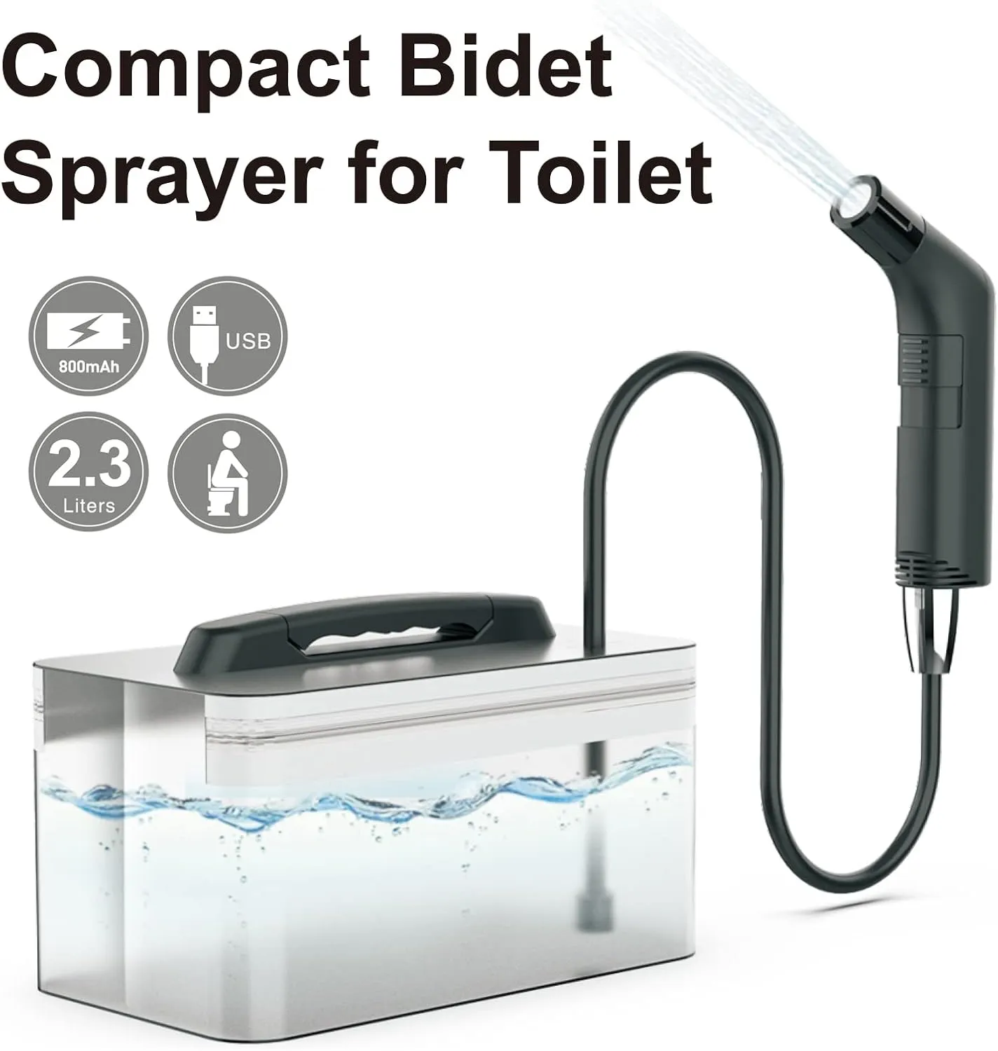LUOOV Portable Camping Shower, Electric Outdoor Shower, Camp Shower Pump, Rinse Kit, Battery Power Handheld Rechargeable Showerhead for Camping,Hiking, Traveling