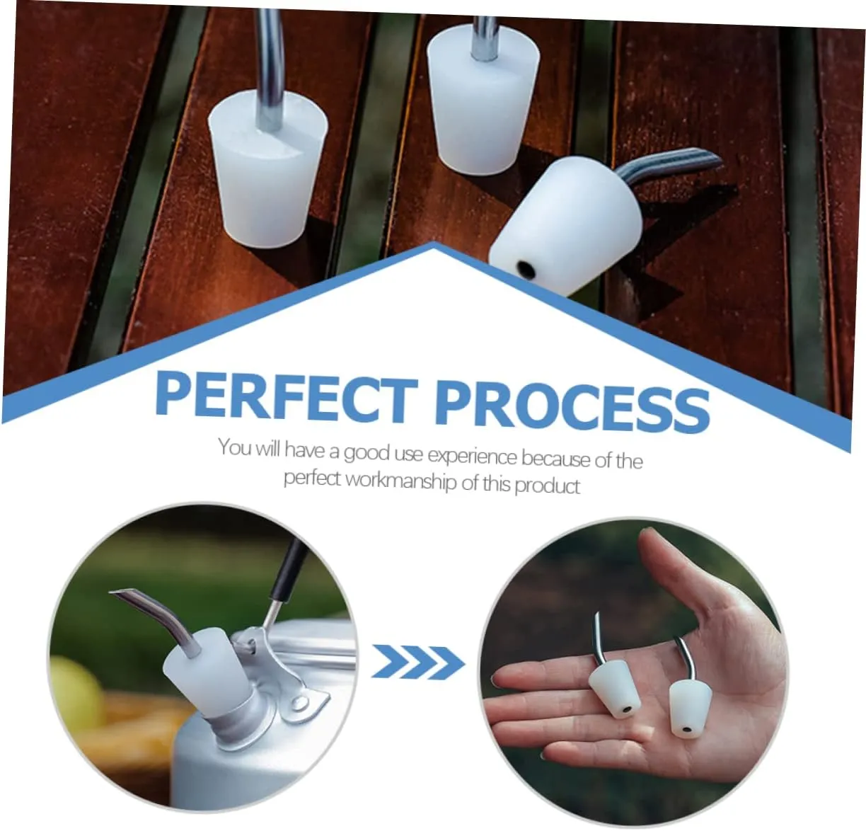 Luxshiny 5pcs Outdoor Kettle Pourer Portable Stainless Steel Extension Spout for Camping Travel Safe Design Accessory for Outdoor Enthusiasts Compact Convenient