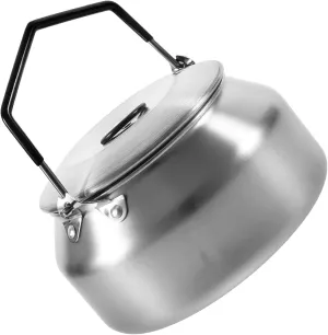 Luxshiny Professional Stovetop Kettle Stainless Steel Tea Pot Portable Water Kettle Camping Hiking Compact